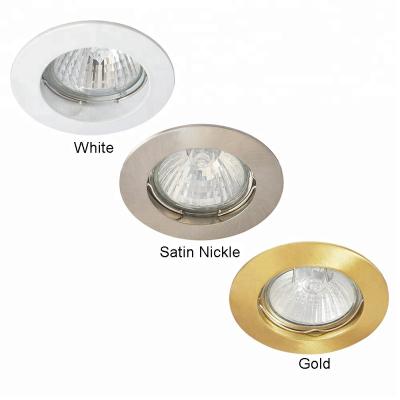 China Fit for GU10 or MR16 LED Bulbs Fixed Gu10 Downlight Fitting Led Light Housing Led Downlight Frame Halogen Bulbs CE Embeded Touch On/Off Switch ROHS for sale