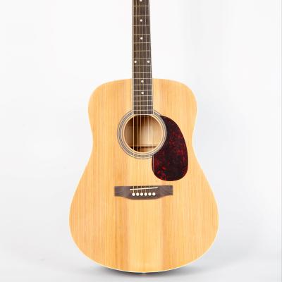 China Spruce Top OEM Factory Laminate Spruce Dreadnought Natural Electric Acoustic Guitar for sale