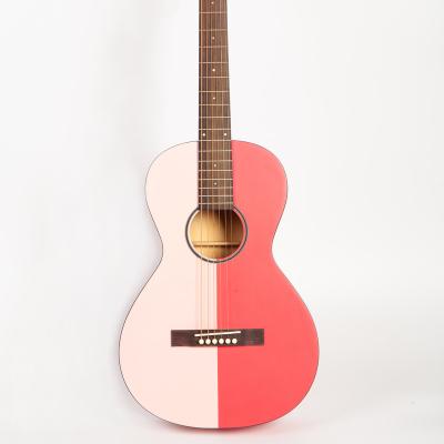 China Spruce Top OEM Factory Laminate Spruce Colorful Youth Parlor Electric Acoustic Guitar for sale