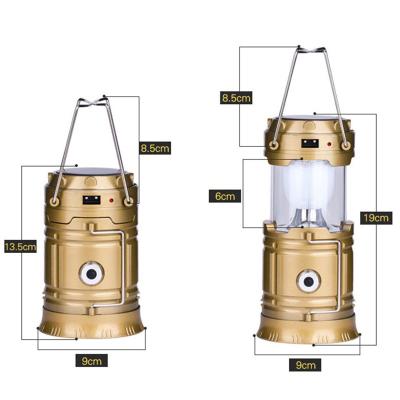 China Outdoor Tent Lantern Solar Powered LED Lighting USB Rechargeable Multifunctional Camping Lantern for sale