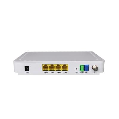 China FTTH FTTB FTTX Network Optical Fiber Equipment Dual Fiber 4FE or 4GE and CATV GPON ONU Modem for sale