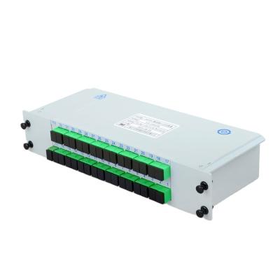 China Wholesale Box Shaped 1x32 Slot Slot 32 Way 1 32 Box Shaped PLC Optical Splitter With Factory Price for sale