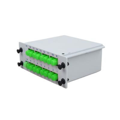 China FTTX system and GEPON network widely use in FTTX system and GEPON network FC APC 1:16 insert type optical splitter for sale