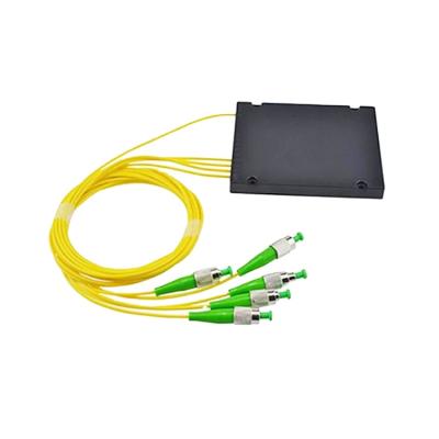 China ABS Module Low Cost Factory Supply FC Connector SM Box Shaped ABS Passive 1x4 Fiber Optic Splitter for sale