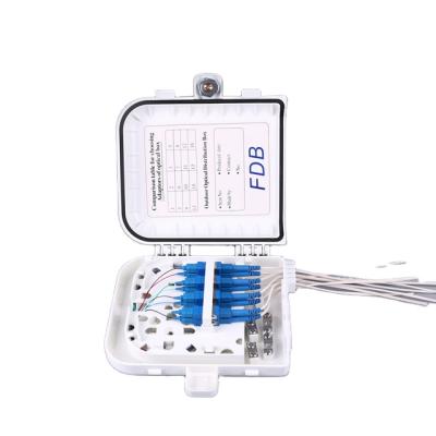 China Wall Mount Widely Use In Telecom SC Adapter Panel 8 Cores Fiber Optic Distribution Box For 8 Fiber Distribute for sale