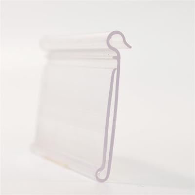 China Eco - Friendly Clear Plastic Hook Price Tag Label Holder For Metal Hooks Or Sweep Wire for sale