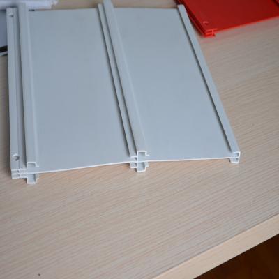 China Eco-Freindly White Plastic Double Sided Sign Holder Extrusion Profile Promotion Display For Supermarket for sale