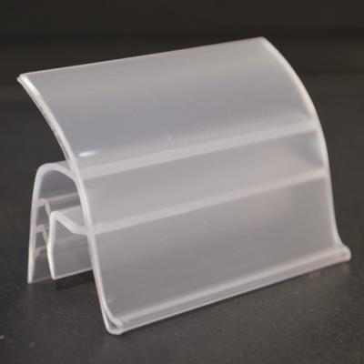 China Plastic Sample Display Supermarket Strip Data Profile Small Price Shelf Display PVC Extrusion Clip for sale