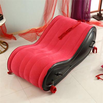 China Adult Couple Love Game Chair with 4 Handcuffs Outdoor Furniture Beach Garden Outdoor Sex Furniture Foldable Couch Sex Toys for sale