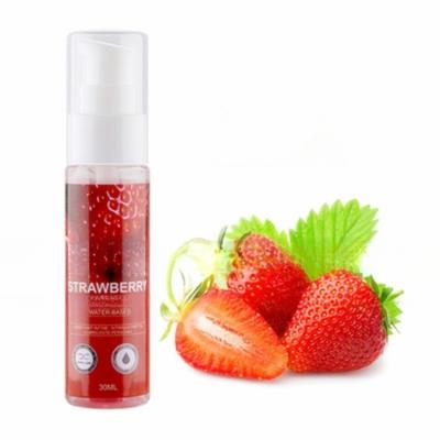 China 30ML Kailin Edible Fruit Flavor Strawberry Lubricant Water Based Sex Lube Edible Personal Lubricant for sale