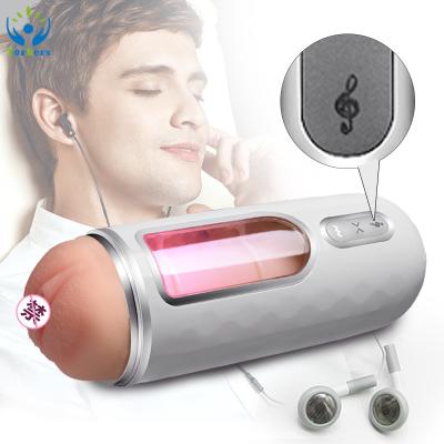 China 7 frequency expansion 7 frequency vibration heating earphone moaning sound with suction cup male masturbation cup for sale