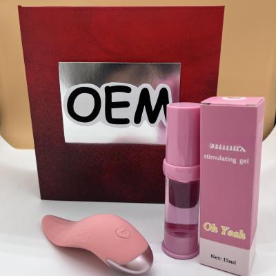 China Customized women's set box gel for natural ingredients female orgasm fluid real tongue licking self-heating 9-speed vibrator for sale