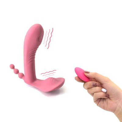 China 3 in 1 Wireless Remote Thrusting Dildo 10 Frequency Vibration Wearable Clitoris Stimulator G Spot Vibrator Sex Toy for Women for sale