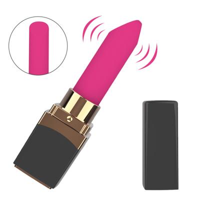 China Rechargeable 10 speed Vibration Mini Vibrator Bullet Waterproof Lipstick Silicone  Stimulating Mini Vibrator Sex Toys For Women for sale