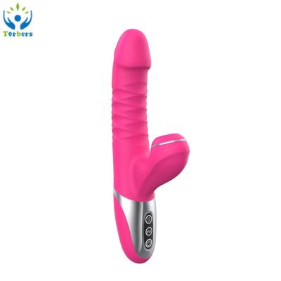 China Clitoral Suction Cup Vacuum Dildo Clitoral Sucking Retractable Vibrator Sex Toy for Women for sale