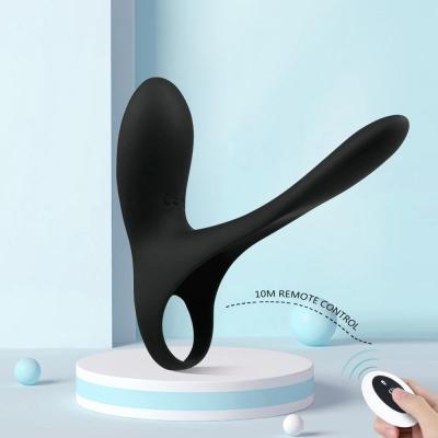 China Penis Vibrator With Cock Ring Couple Vibration Remote Control Vagina Clitoris Stimulator Long Lasting Erection Adult Sex Toys for sale