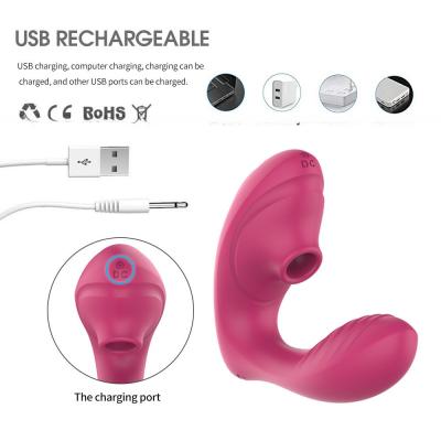 China Rechargeable female massage tease sucking vibrator G-spot vibrator for sale