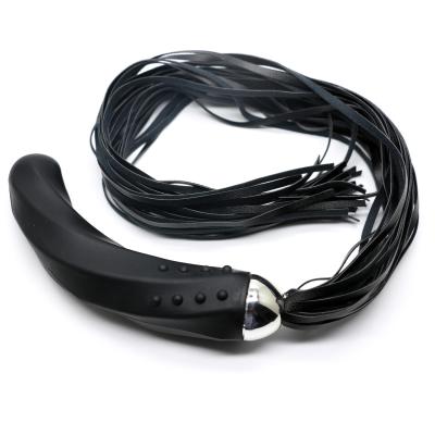 China Wholesale Sex Bondage SM Game 24 inch BDSM Fetish Lait Nylon Weaving Pink Whip PU Leather Sexy Flirting Whip For Couples for sale