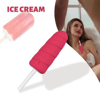 China Gelance USB Charging Powerful Vibrating AV Wand 10 Frequency Vibrating Masturbation Ice Cream Vibrator for Female Sex Toys for sale