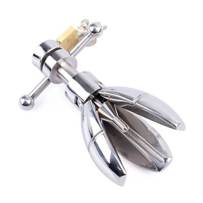 China Stainless Steel Butt Plug Anal Trainer for Women and Man, AdjustableOpening Locking Anal Plug Anus Expands Toys with Key for sale