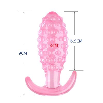 China Female transparent wearable jackfruit shaped anal plug alternative stimulating buttock plug for sale