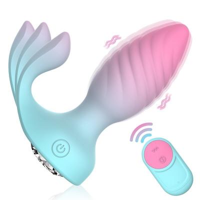 China silicone vibrating anal butt plug toy for men and women remote control anus prostate massager stimulation electric for sale