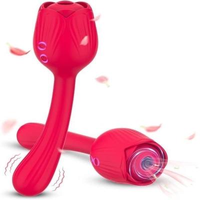 China New arrivals Waterproof soft silicone 360 spins sucking rose vibrator for couple sex life for sale