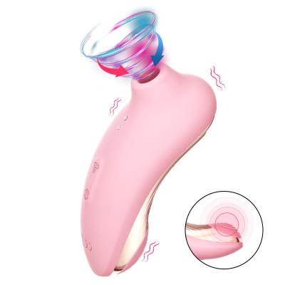 China New 2 motor 8 speed 8 intelligent frequency food grade silicone clitoris sucking slap vibration stimulation female massager for sale