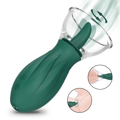 China Hot Sale High Quality 3 Sucking 10Tougue Licking Modes Nipples Clitoral Vibrator for Women for sale