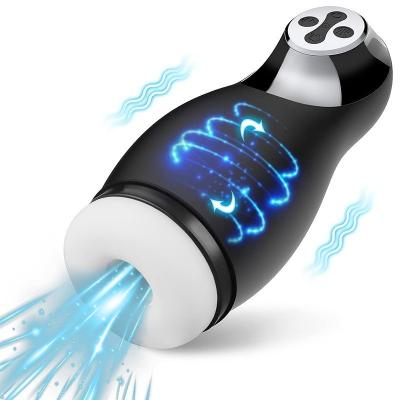 China Hand Free Machine Electric 3 Sucking Male Automatic Black Masturbator for Male Masturbation for sale