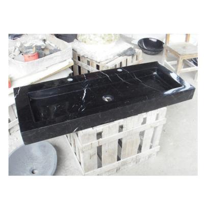 China Modern High Quality Black Marble Stone Basins And Desgin Bathroom Stone Sinks RST-SB034 for sale