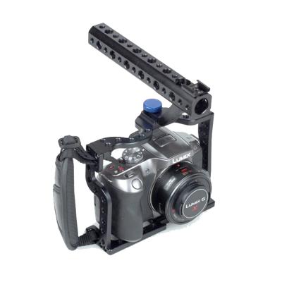 China Customization Accepted New DSLR Camera Cage With Top Grip Hand Grip For GH3 GH4 Camera Installation for sale