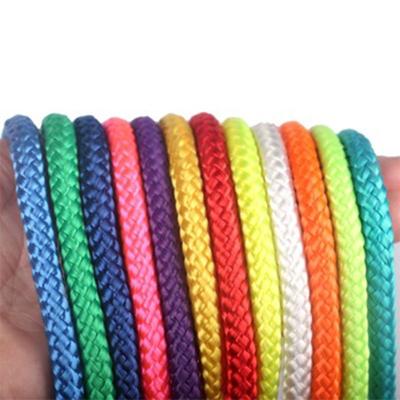 China Clothesline/camping/tent/weaving equipment/handicraft of tent outdoor polyester camping clothesline amusement braided rope for sale