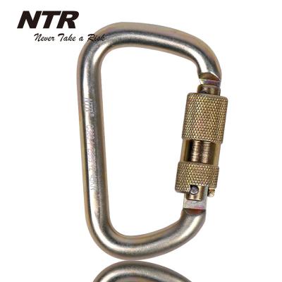 China Alloy Steel D Shaped Aluminum Swivel Climbing Carabiner for sale