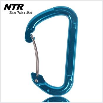 China Industry General Lightweight Outdoor Camping Wire Aluminum Climbing Gate Carabiner for sale