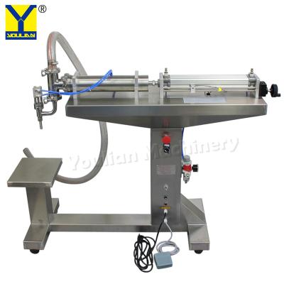 China G1LYD Semi Automatic Single Head Honey Juice Oil Water Liquid Filling Machine for Bottles Jars for sale