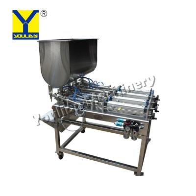 Китай G4HGD 50 to 500 ML 4 Head Semi Automatic Pneumatic Paste Filling Machine with Stand продается