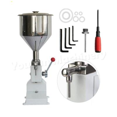 China A03 Manual Hand Cosmetic Cream Tube Bottle Filler Water Liquid Oil Sauce Honey Paste Bottling Filling Machine for sale