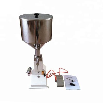 China A02 Pneumatic Paste and Liquid Filler Machine Water Honey Cream Sauce Glass Bottle Filling Machine en venta