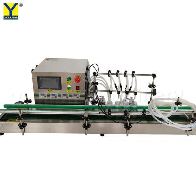 China GX-4 Stainless Steel 4 Nozzles Magnetic Pump Piston Filler Lotion Milk Juice Liquid Filling Machine en venta