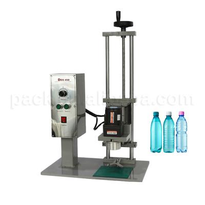 Китай DDX450 Semi-automatic Desktop Electric PET Plastic Water Lotion Bottle Screw Tightening Capping Machine продается