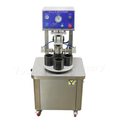 China BZX-65-4 Semi-automatic 4 Head Twist Off Capper Machine Glass Jar Bottle Vacuum Capping Machine Te koop