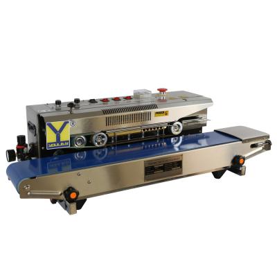 China FRQM-980CD Horizontal Plastic Film Bags Heat Sealer Continuous Band Gas Filling and Sealing Machine zu verkaufen