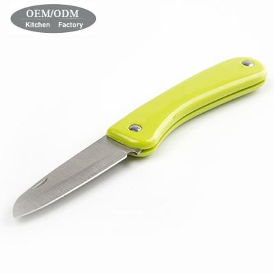 China Wholesale Viable Foldable Pocket Knife Fruit Knife With Plastic Handle for sale