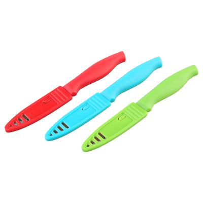 China Sustainable Big Price Stainless Steel Paring Knife With Multicolor Handle for sale