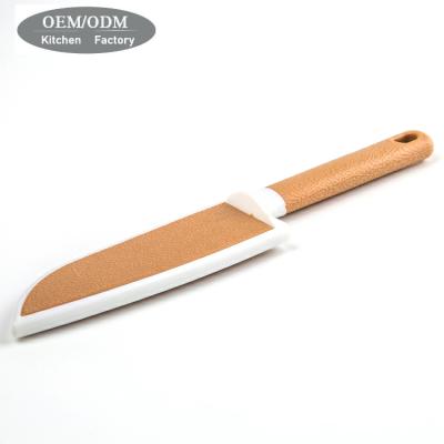 China Sustainable hot sale kitchen knife santoku knife with plastic handle for sale