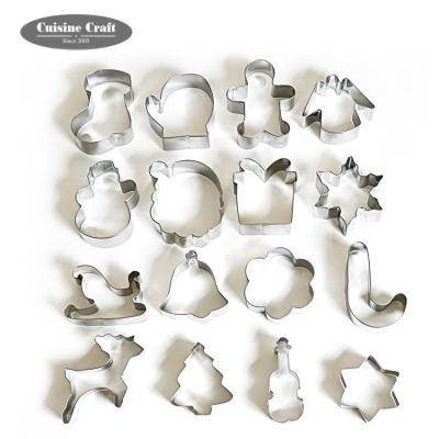 China Hot Selling Different Shape Christmas Stainless Steel Custom Made Cookie Cutter Set for sale