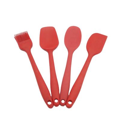 China Non Stick Durable High Quality Heat Resistant Silicone Kitchen Spatula Set for sale