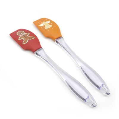 China Food Grade Sustainable Hot Selling Wood Handle New Design Baking Silicone Spatula for sale