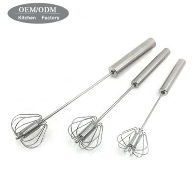 China Viable Cooking Tools Manual Stainless Steel Kitchen Beater Mixer Hand Beat Semi-automatic Beater Egg Beaters for sale